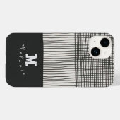 Abstract modern art minimal Monogram retro Case-Mate iPhone Case (Achterkant (horizontaal))