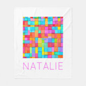 Abstract Modern Art NAME Colorful Fun Fleece Deken (Voorkant)