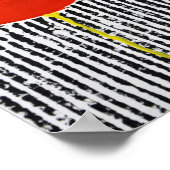 Abstract Modern Art Poster met een grote rode vlek (Hoek)