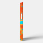 Abstract modern Art Turquoise Oranje Case-Mate iPhone Case (Achterkant / Rechts)