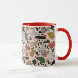 Abstract modern artistiek terrazzo-stijlpatroon mok