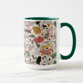 Abstract modern artistiek terrazzo-stijlpatroon mok