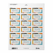 Abstract Modern Artsy Retouradres Etiket (Full Sheet)