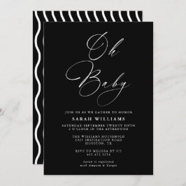 Abstract modern Baby shower | Uitnodiging