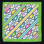 Abstract modern bandana<br><div class="desc">Een vette vormgeving van kleurrijke Stippen,  gestreept en gegolfd bandaan voor huisdieren of voor mensen</div>