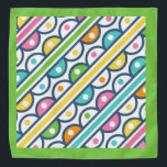 Abstract modern bandana<br><div class="desc">Een vette vormgeving van kleurrijke Stippen,  gestreept en gegolfd bandaan voor huisdieren of voor mensen</div>