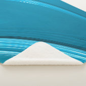 Abstract modern Blauwgroen blauw zwembad Klein Sherpa Deken (3/4)