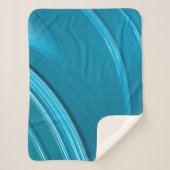 Abstract modern Blauwgroen blauw zwembad Klein Sherpa Deken (Voorkant)
