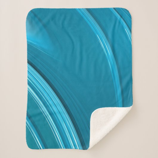 Abstract modern Blauwgroen blauw zwembad Klein Sherpa Deken (Voorkant)