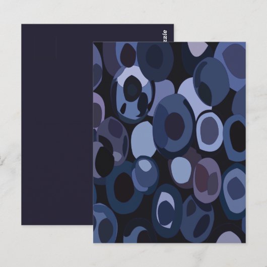 Abstract Modern Blueberry Briefkaart (Voorkant / Achterkant)