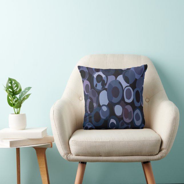 Abstract Modern Blueberry  Kussen (Stoel)