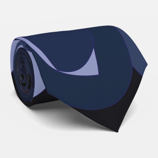 Abstract Modern Blueberry Stropdas (Opgerold)