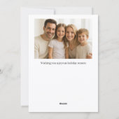 Abstract Modern Christmas Tree Photo Personalized Feestdagenkaart (Achterkant)