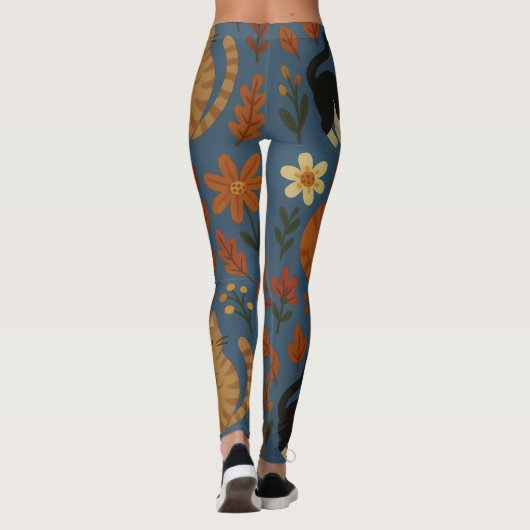 Abstract Modern Collage Artistic Pattern Leggings (Achterkant)
