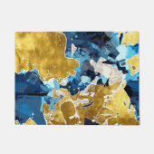 Abstract, modern, collage, goud, blauw van de mari deurmat (Voorkant)