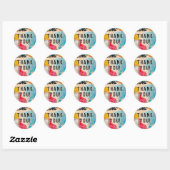 Abstract Modern Collage Thank You Ronde Sticker (Vel)