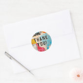 Abstract Modern Collage Thank You Ronde Sticker (Envelop)