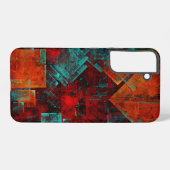 Abstract Modern Colourful Cool Artistic Pattern Samsung Galaxy Hoesje (Achterkant horizontaal)
