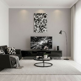 Abstract modern contemporary circle shapes Canvas Afdruk