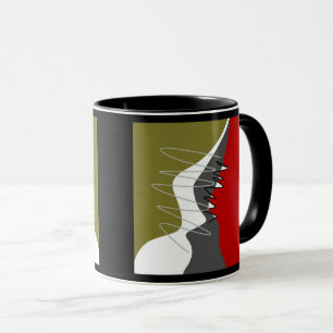 Abstract, Modern, Creatief, Appliqué Kussen Mok