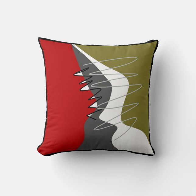 Abstract, modern, creatief, toegepast kussen (Voorkant)