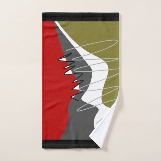 Abstract, modern, creatief, toegepast Sierkussen Bad Handdoek (Handdoek)