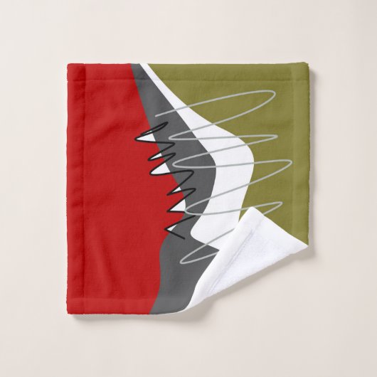 Abstract, modern, creatief, toegepast Sierkussen Bad Handdoek (Wasdoekje)