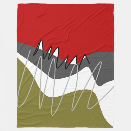 Abstract, modern, creatief, toegepast Sierkussen Fleece Deken (Voorkant)