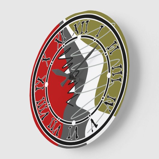 Abstract, modern, creatief, toegepast Sierkussen Grote Klok (Hoek)