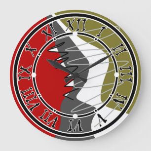 Abstract, modern, creatief, toegepast Sierkussen Grote Klok