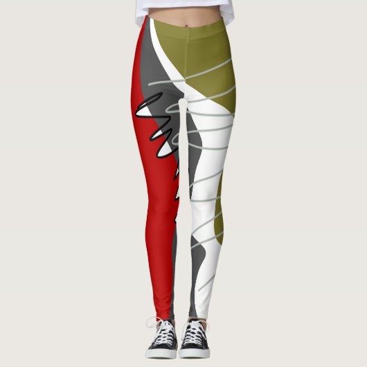 Abstract, modern, creatief, toegepast Sierkussen Leggings (Voorkant)