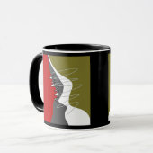 Abstract, modern, creatief, toegepast Sierkussen Mok (Voorkant links)