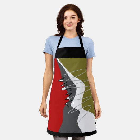 Abstract, modern, creatief, toegepast Sierkussen Schort (Gedragen)