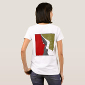 Abstract, modern, creatief, toegepast Sierkussen T-shirt (Achterkant volledig)