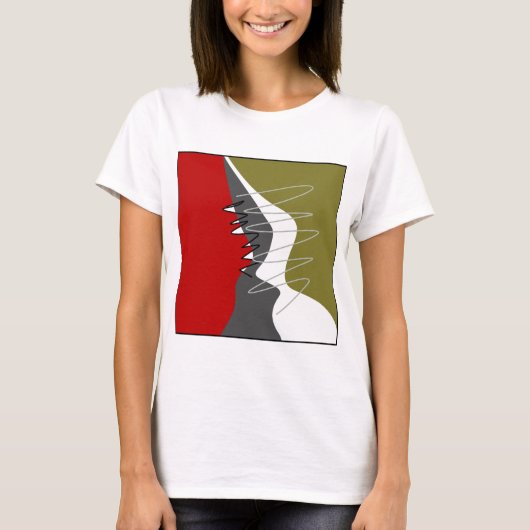 Abstract, modern, creatief, toegepast Sierkussen T-shirt (Voorkant)