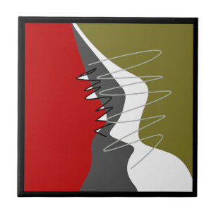 Abstract, modern, creatief, toegepast Sierkussen Tegeltje