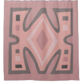 Abstract modern deco Afrikaans boho patroon Douchegordijn (Voorkant)