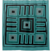 Abstract modern deco Afrikaans boho patroon Douchegordijn (Voorkant)