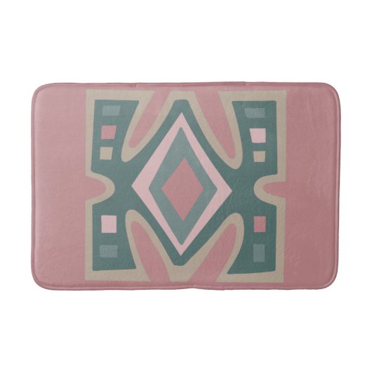Abstract modern deco Afrikaanse boho-patroon Badmat (Voorkant)