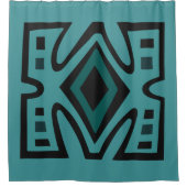 Abstract modern deco Afrikaanse boho-patroon Douchegordijn (Voorkant)