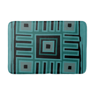 Abstract modern deco kleurrijk Afrikaans boho patr Badmat