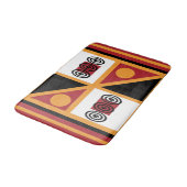 Abstract modern deco kunst Afrikaans boho patroon Badmat (Gekanteld)