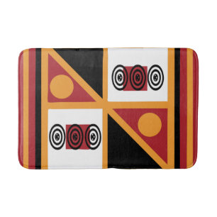 Abstract modern deco kunst Afrikaans boho patroon Badmat
