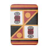Abstract modern deco kunst Afrikaans boho patroon Badmat (Voorkant Verticaal)