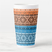 Abstract modern decor ornamentaal geometrisch patc latte mok (Voorkant)