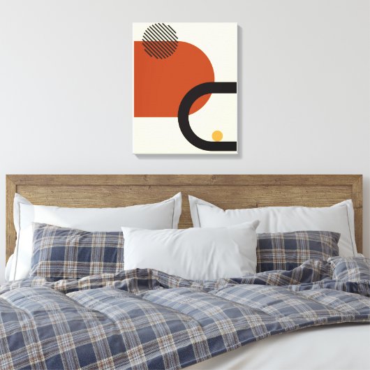 Abstract modern design canvas afdruk (Insitu (Slaapkamer))