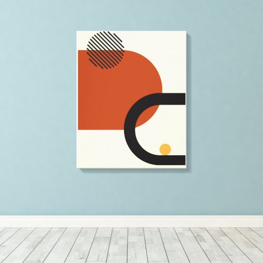 Abstract modern design canvas afdruk (Insitu (Houten vloer))