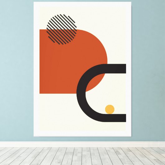 Abstract modern design canvas afdruk (Insitu (Houten vloer))