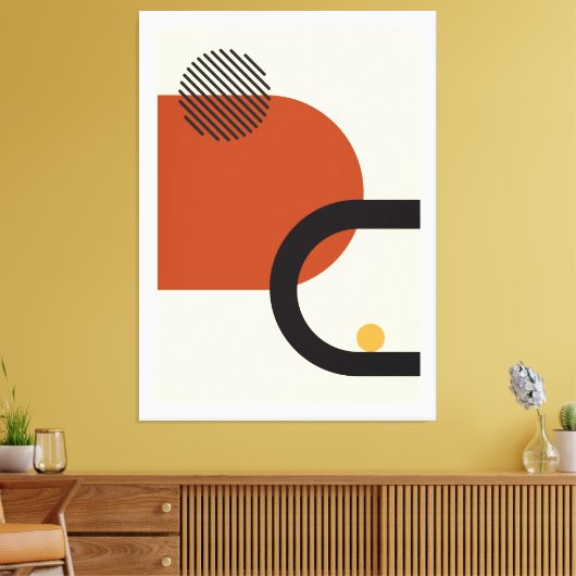 Abstract modern design canvas afdruk (Insitu (Woonkamer))