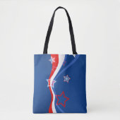 Abstract modern design met Amerikaanse vlag Tote Bag (Voorkant)